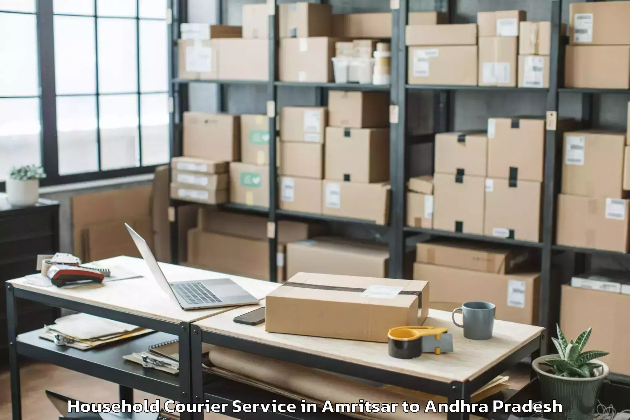 Affordable Amritsar to Vignan University Guntur Household Courier